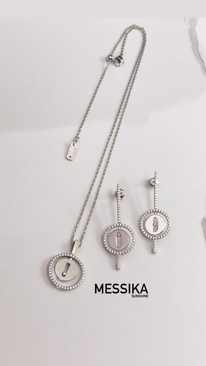 Messika Sunshine Diamond Pendant Necklace & Earrings Set