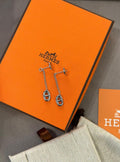 Hermès Chaîne d’Ancre-Inspired Silver-Tone Drop Earrings