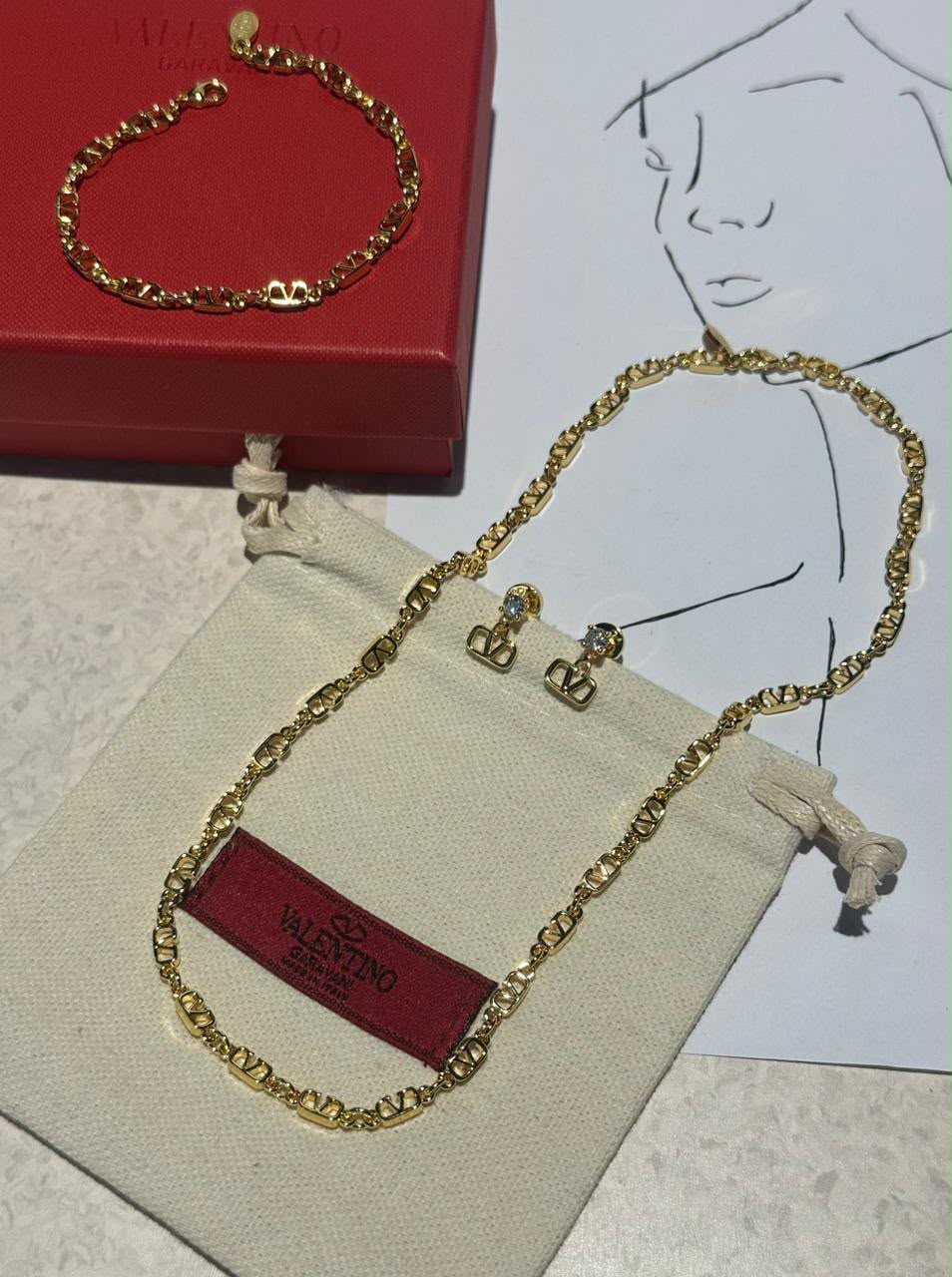 Valentino Garavani Gold Jewelry Set