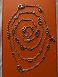 Hermès Farandole Chaîne d’Ancre Silver Long Necklace – Toggle Clasp Design