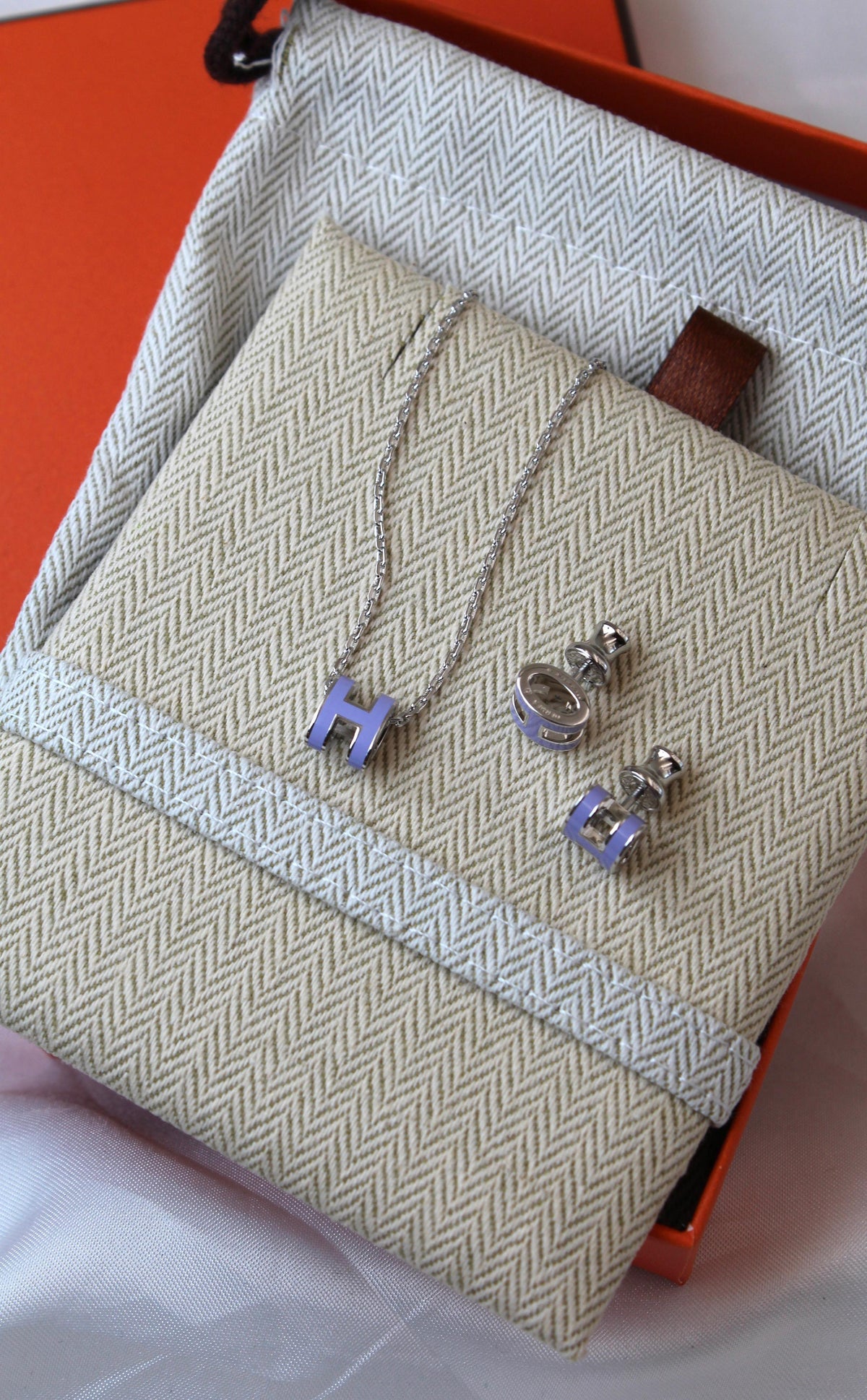 Hermès Pop H Necklace and Earrings Jewelry Set