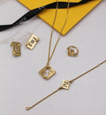 Fendi FF gold Jewelry Set