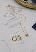 LOEWE Anagram Pendant Necklace and Earrings Set