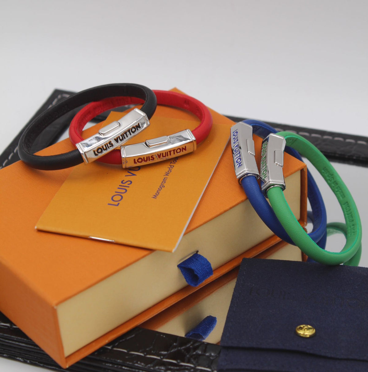 Louis Vuitton LV Signature Leather Bracelet