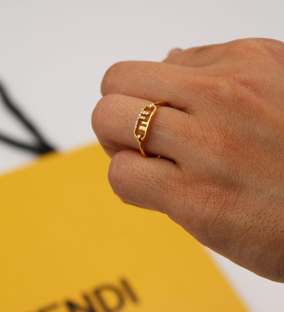 Fendi FF Gold Bracelet & Ring Se
