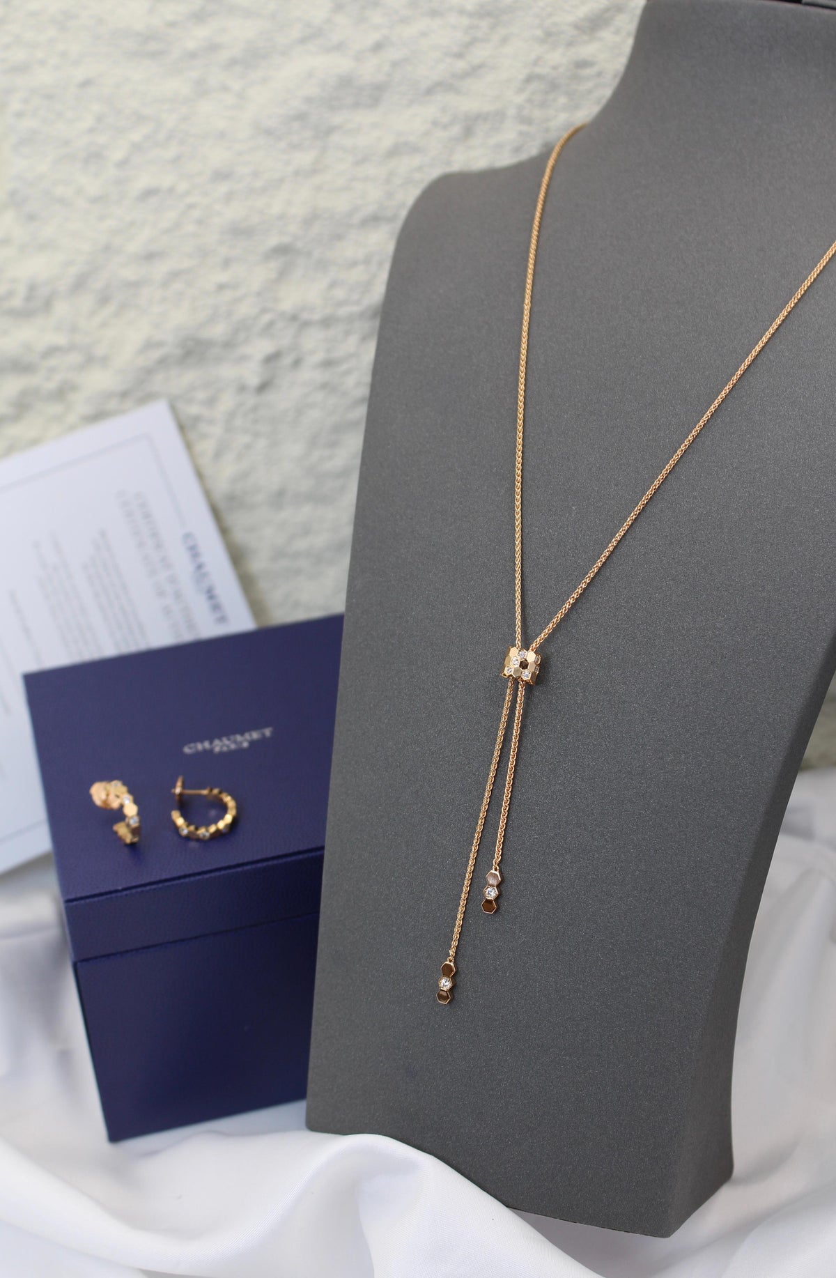 Chaumet Bee My Love Lariat Necklace & rings