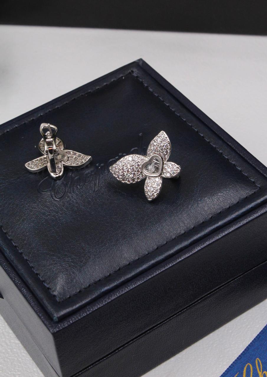 Chopard Happy Diamonds Butterfly Crystal Earrings