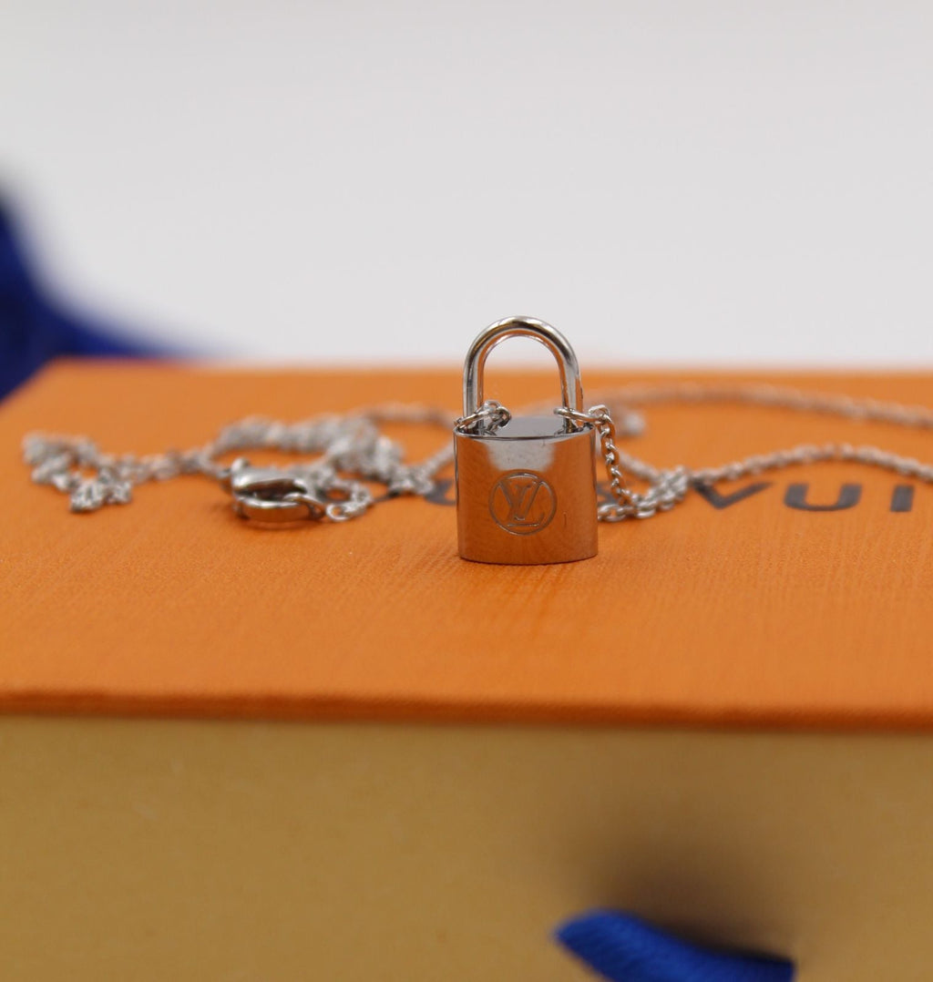 Louis Vuitton Lock Me Necklace Silver