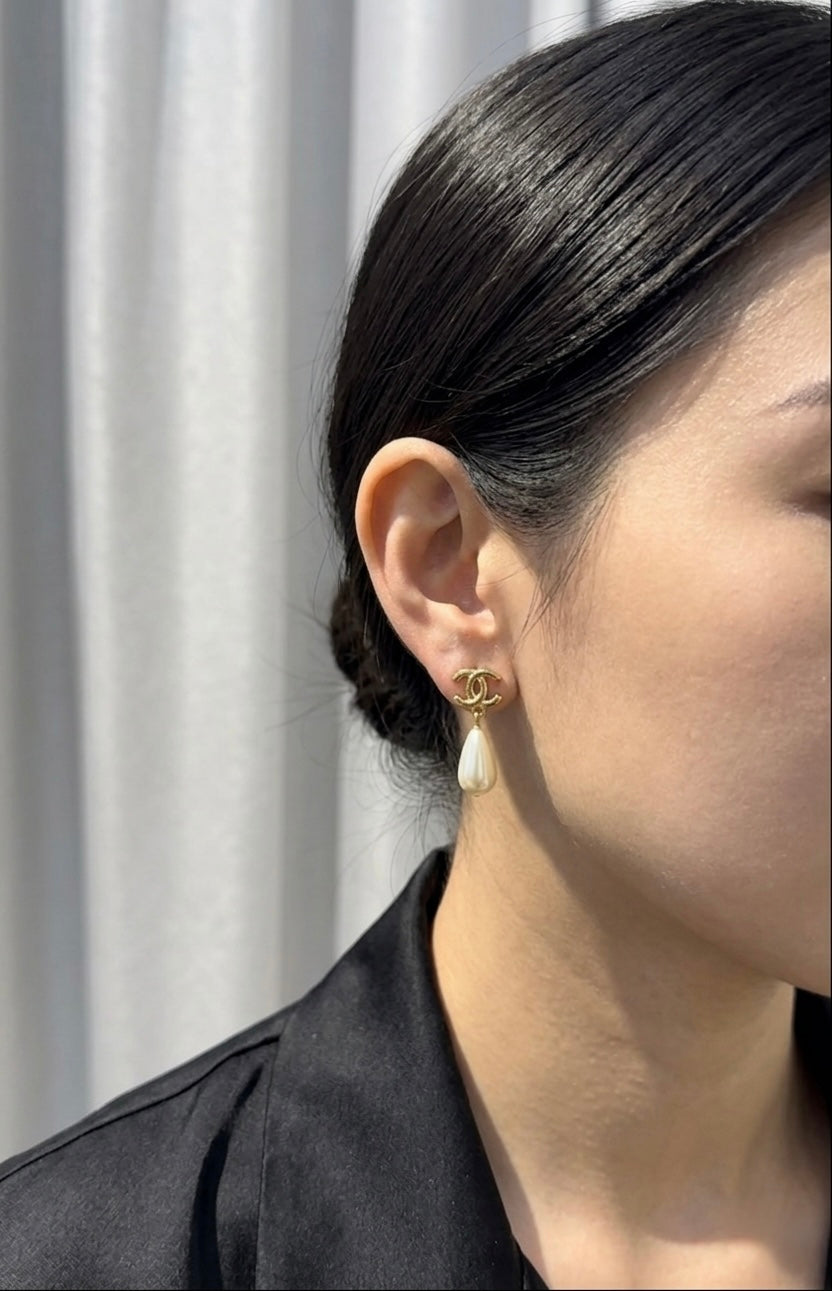 Chanel CC Logo Earrings