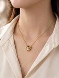 Cartier Gold Tone Panther Head Necklace