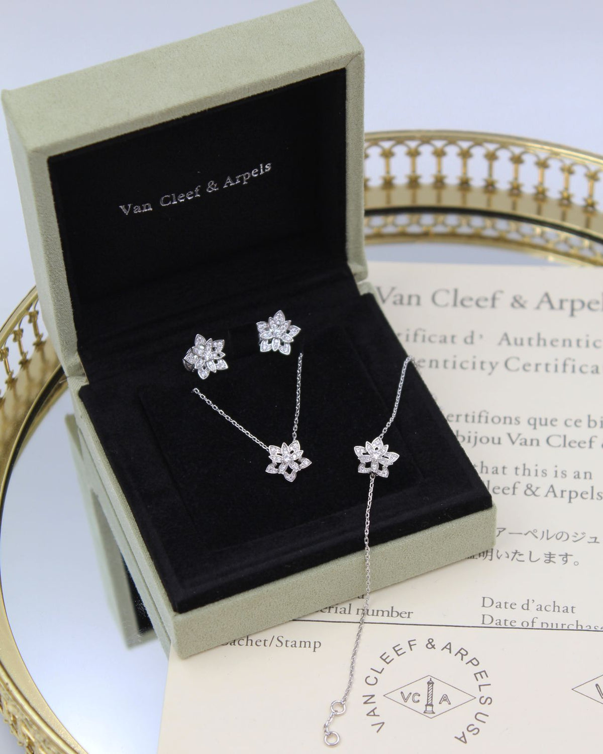 Van Cleef & Arpels Floral Motif Jewelry Set