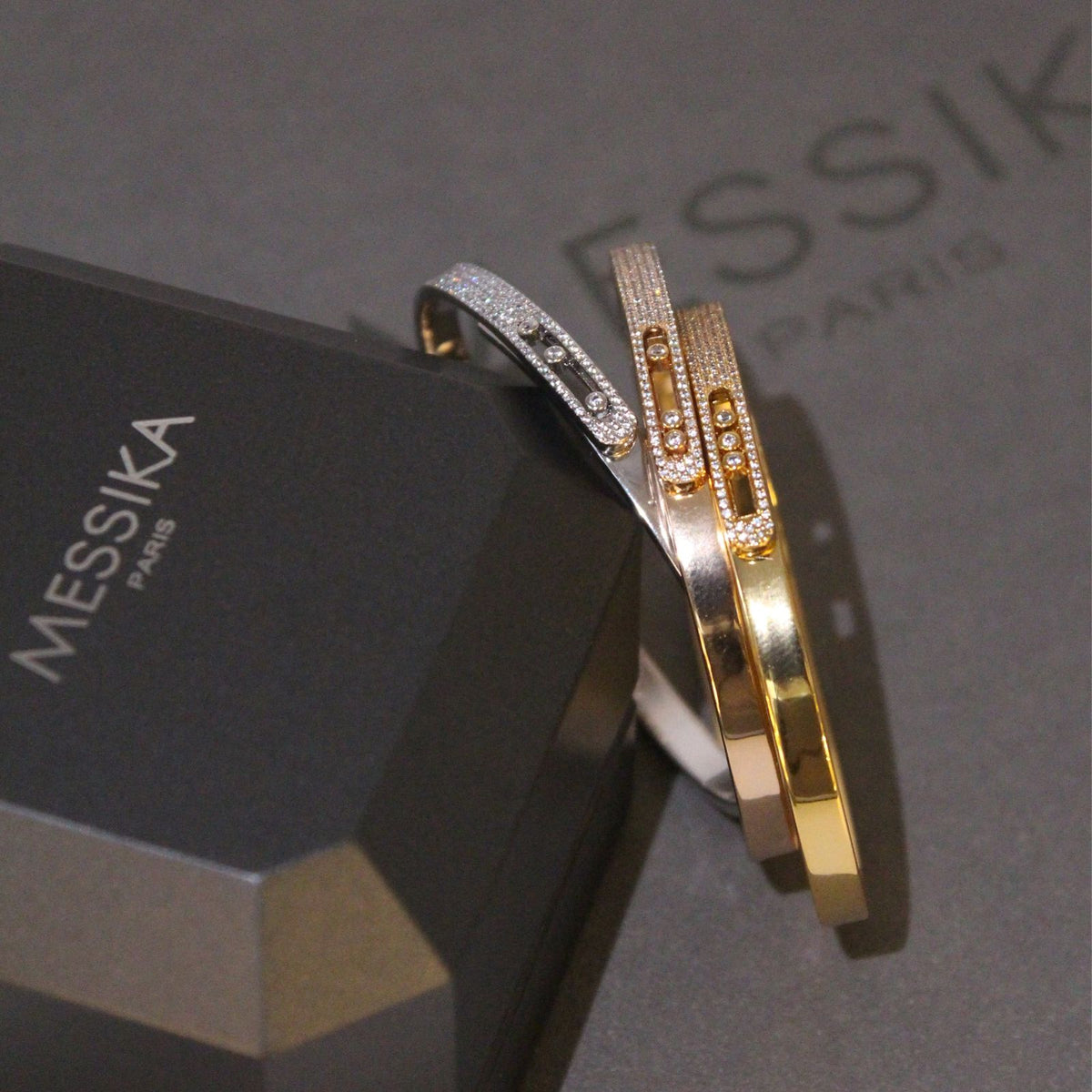 Messika Move Classic Pavé Bangle Bracelet Collection