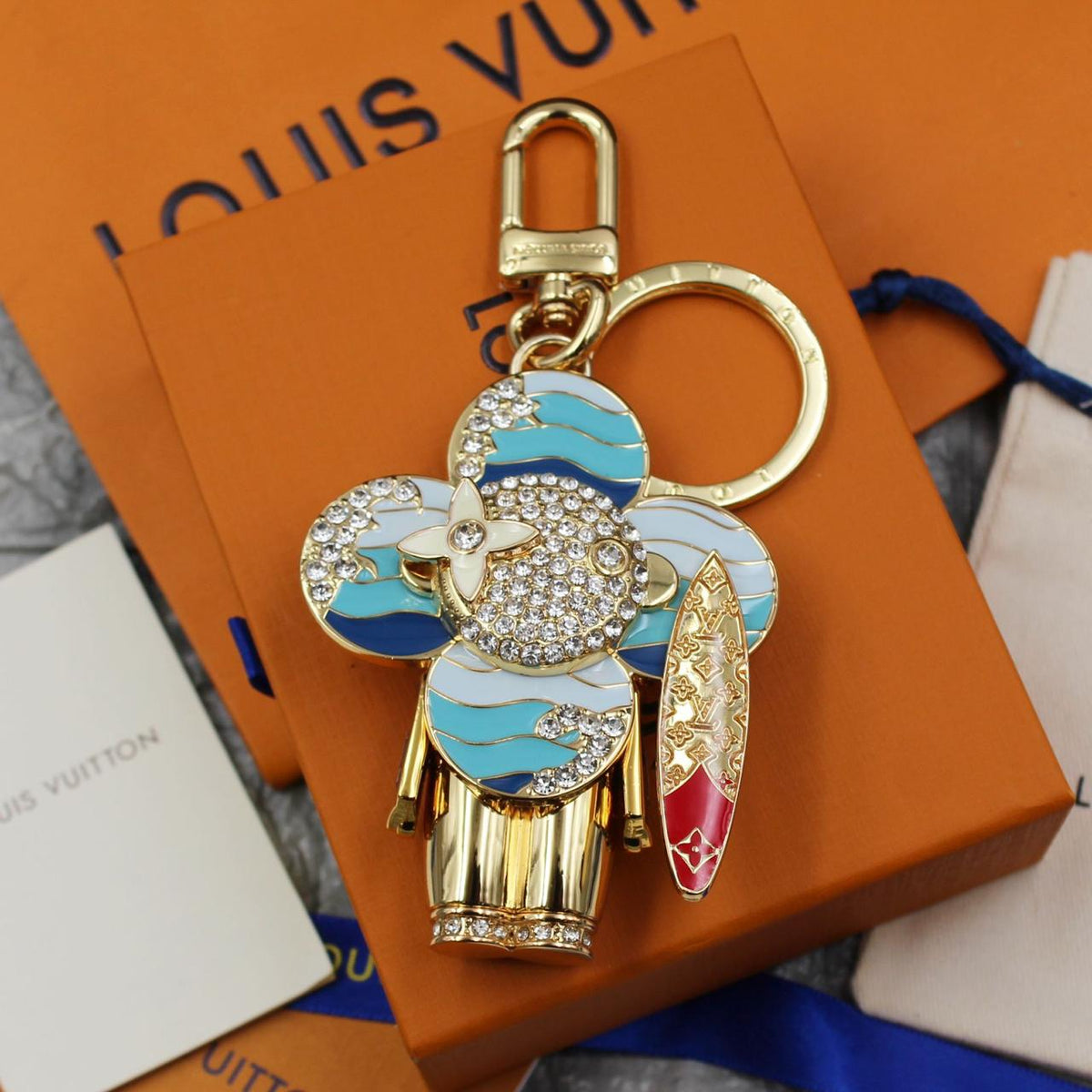 LV Initials Bag Charm and Key Holder