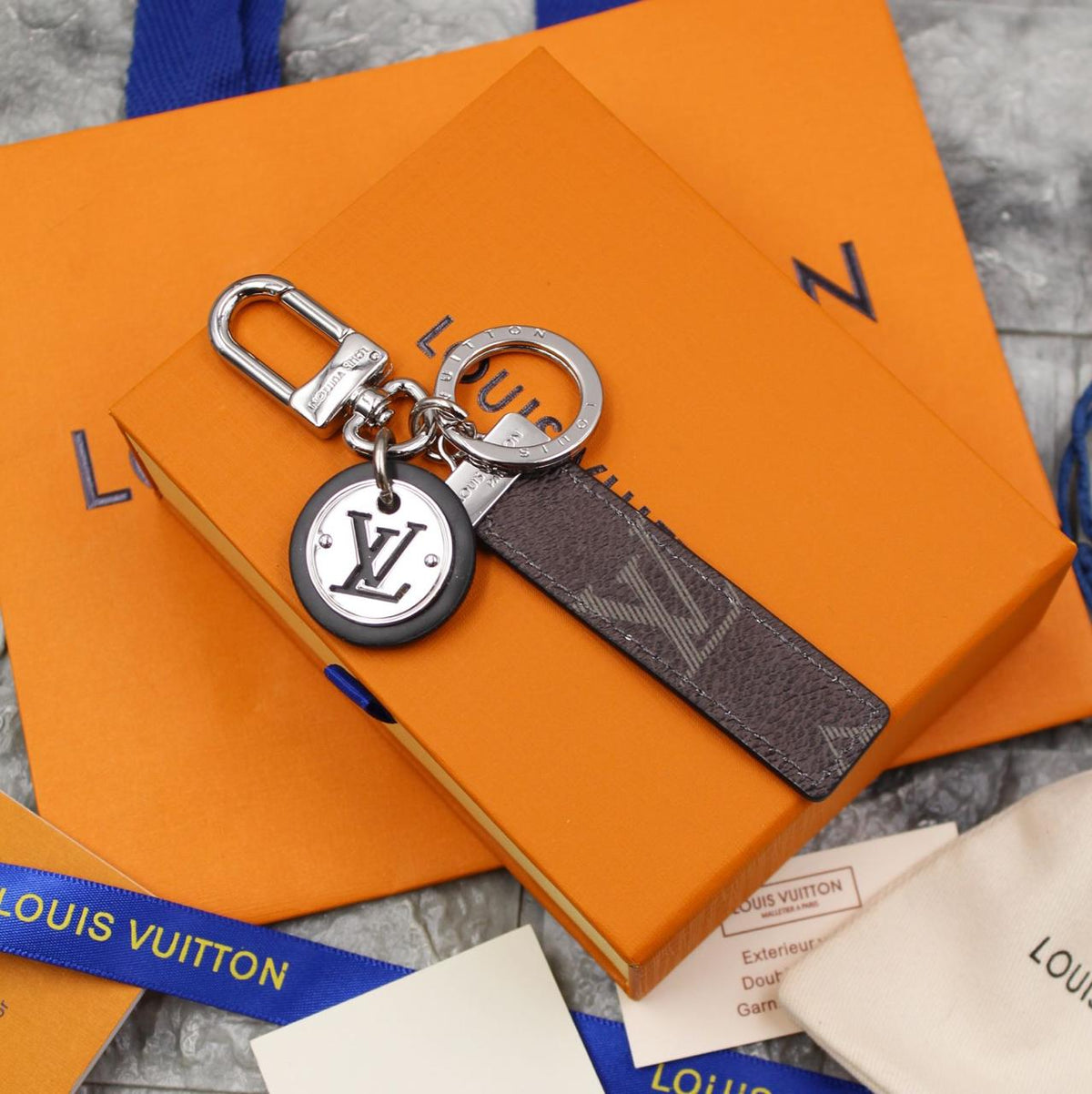 LV Initials Bag Charm and Key Holder
