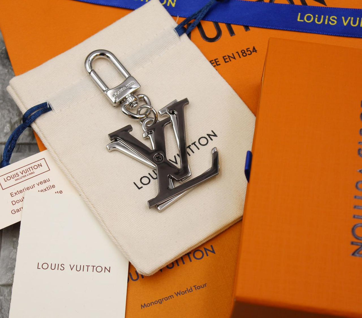 LV Initials Bag Charm and Key Holder