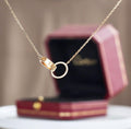Cartier Mixed Tone Double Ring Necklace