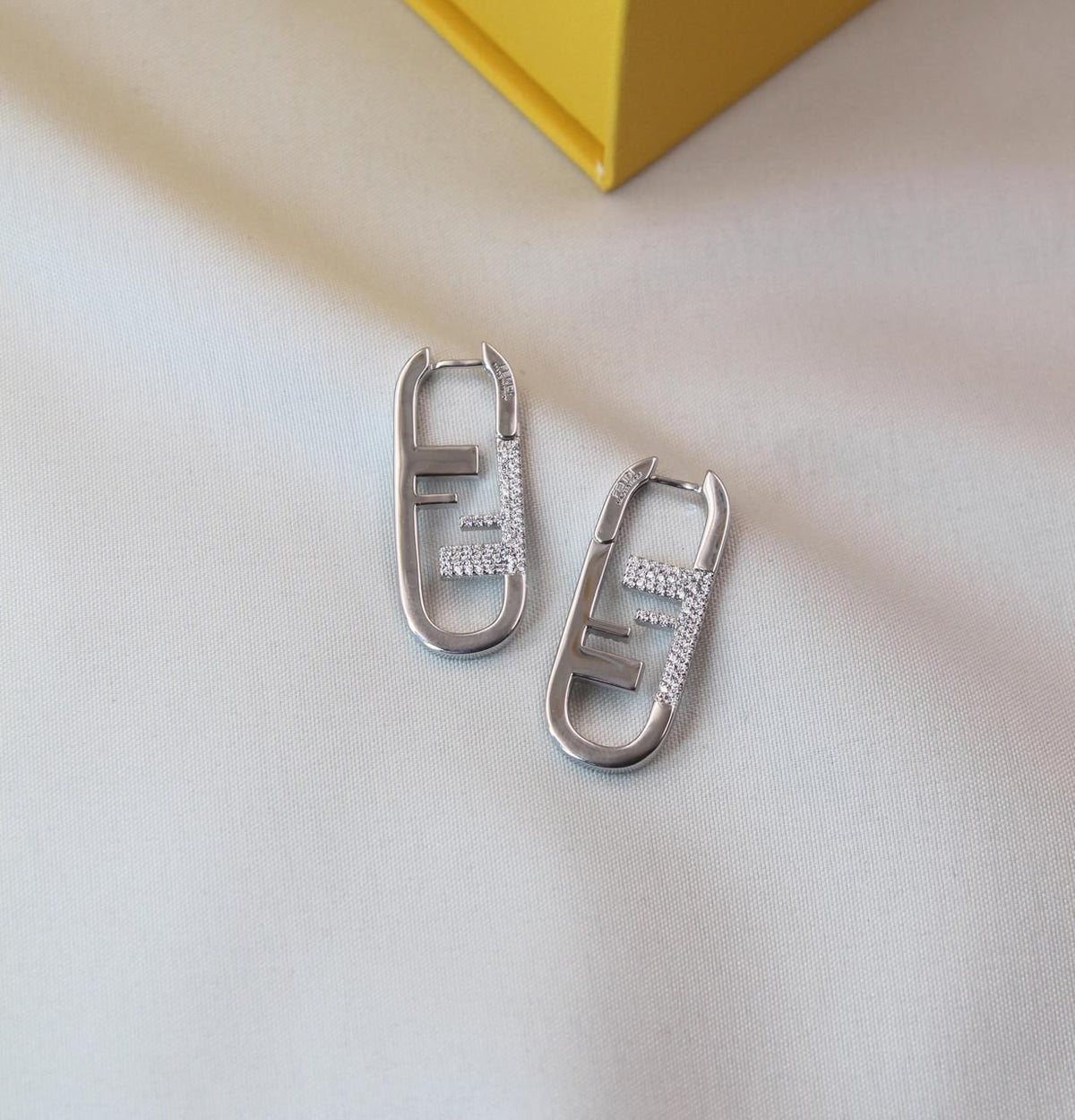 Fendi O'Lock Pavé Earrings