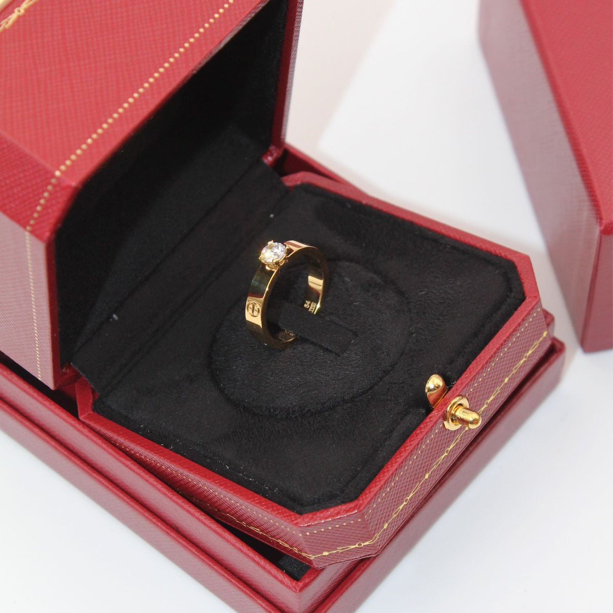 Cartier Raised Stone Screw Ring