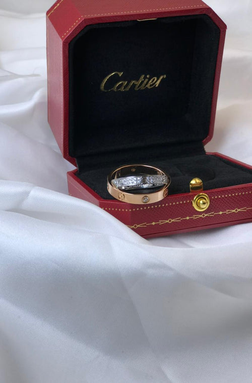 Cartier Double Band Pave Ring