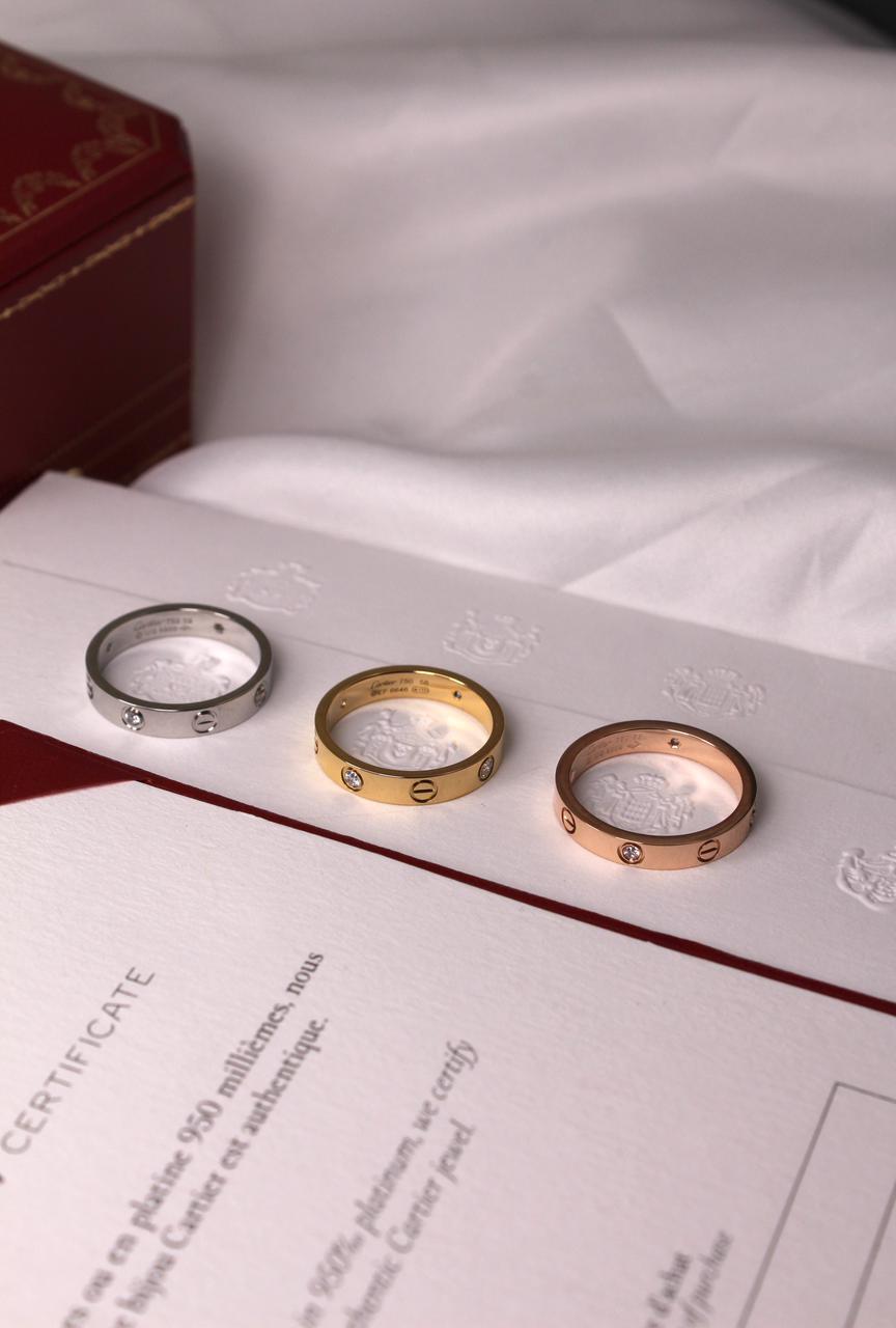 Cartier Flush Stone Screw Ring