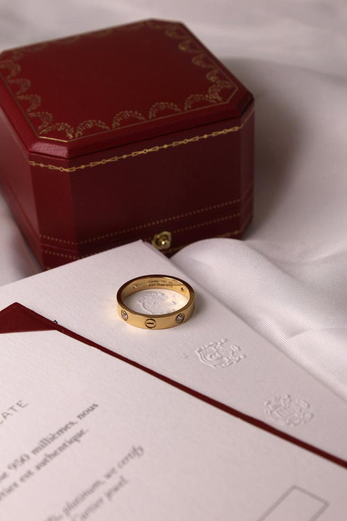 Cartier Flush Stone Screw Ring
