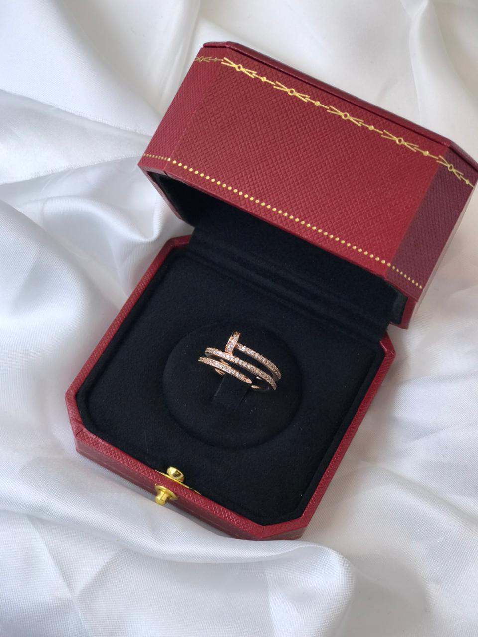 Cartier Double Wrap Full Pave Nail Ring