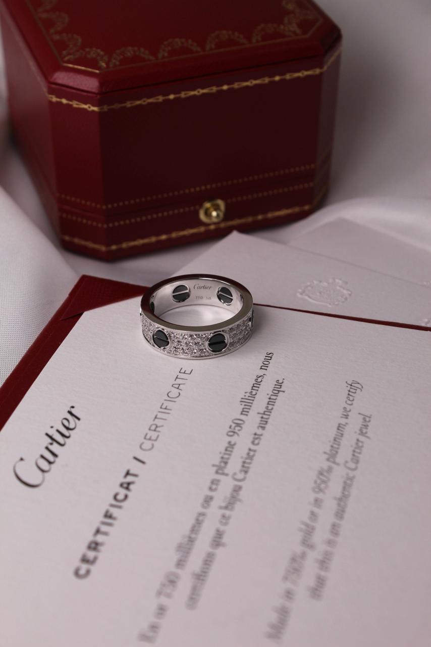 Cartier Wide Pave Screw Ring