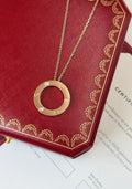 Cartier Rose Gold Tone Three Accent Circle Necklace