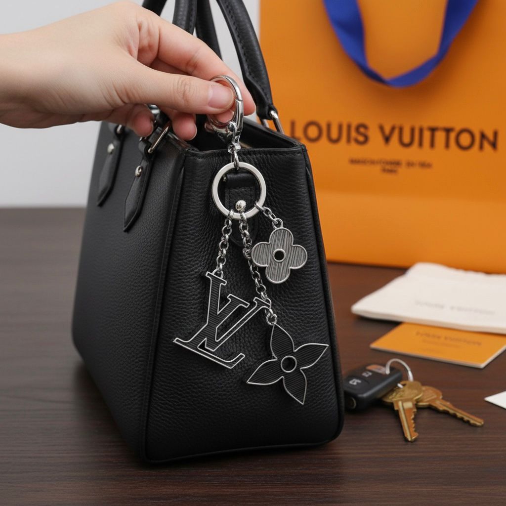 LV Initials Bag Charm and Key Holder
