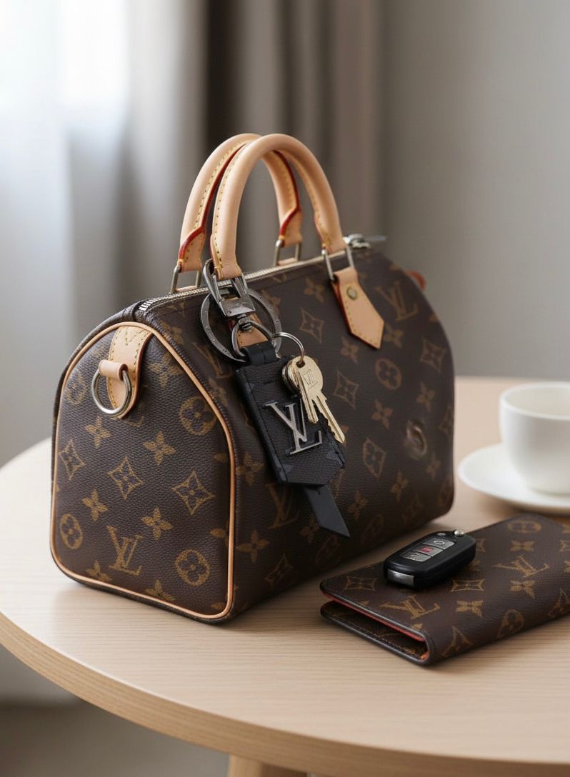 LV Initials Bag Charm and Key Holder