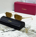 Cartier Rectangular Panther Temple Sunglasses