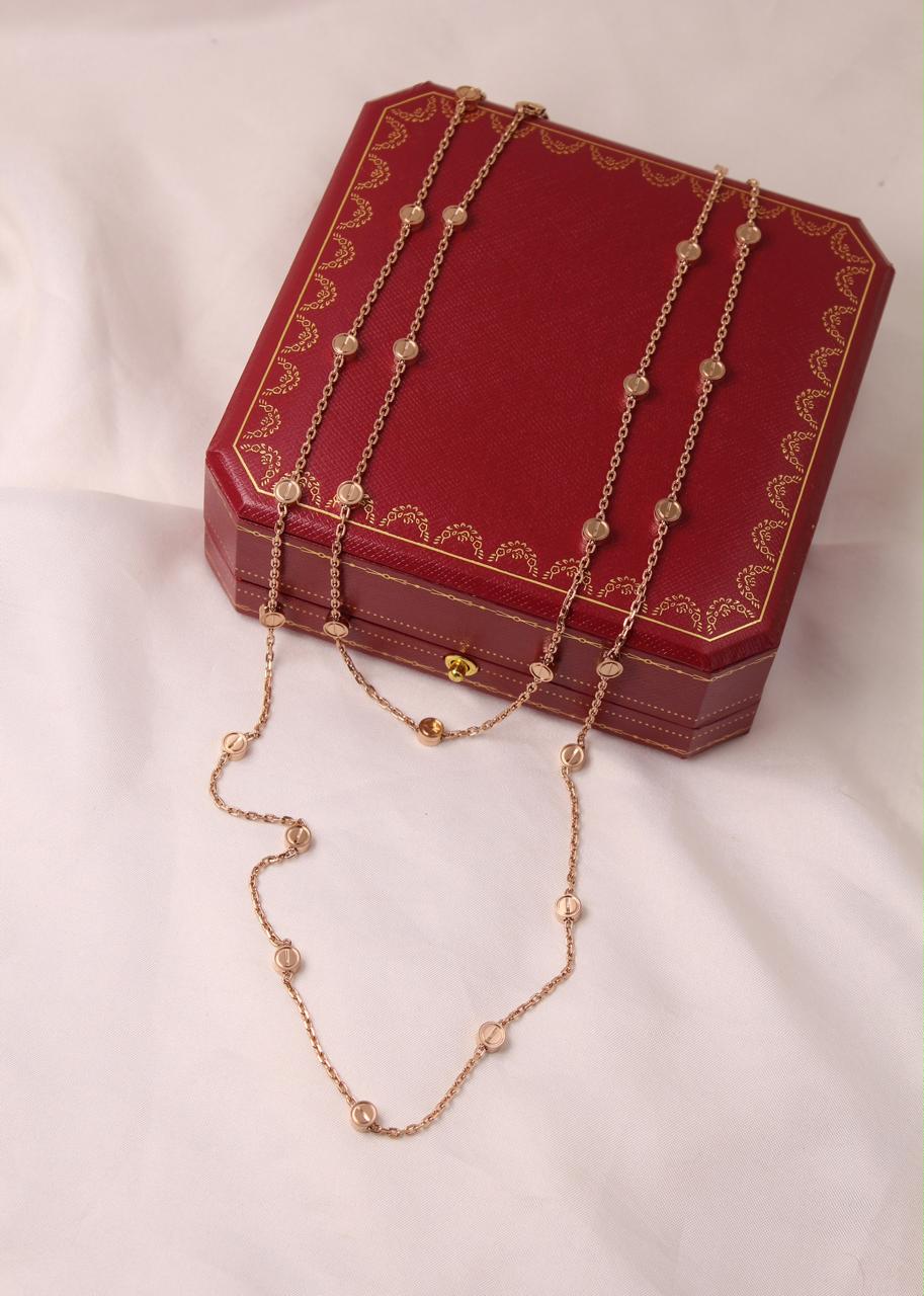 Cartier LOVE Long Necklace in Yellow Gold