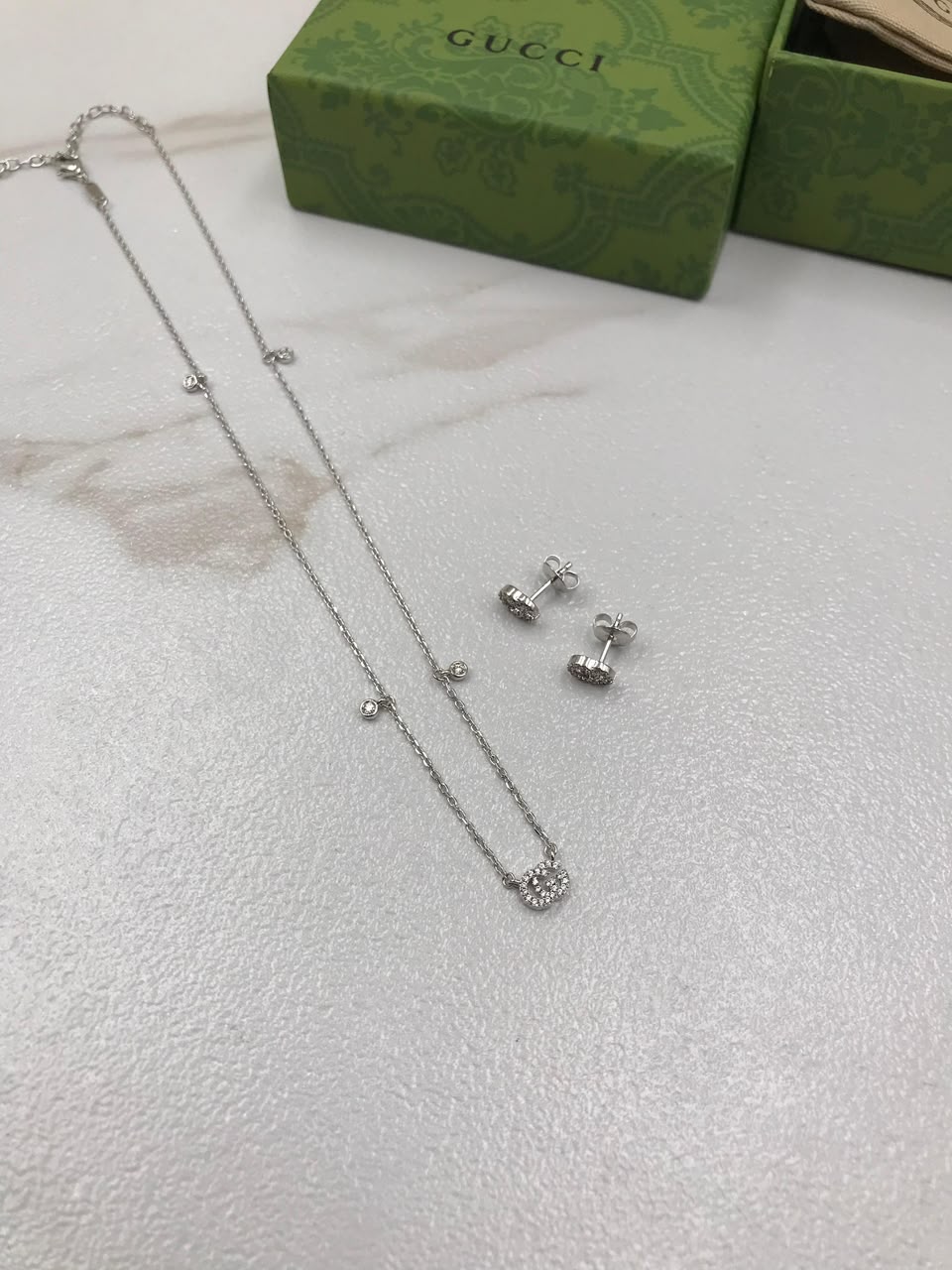 Gucci Necklace & Earrings Set