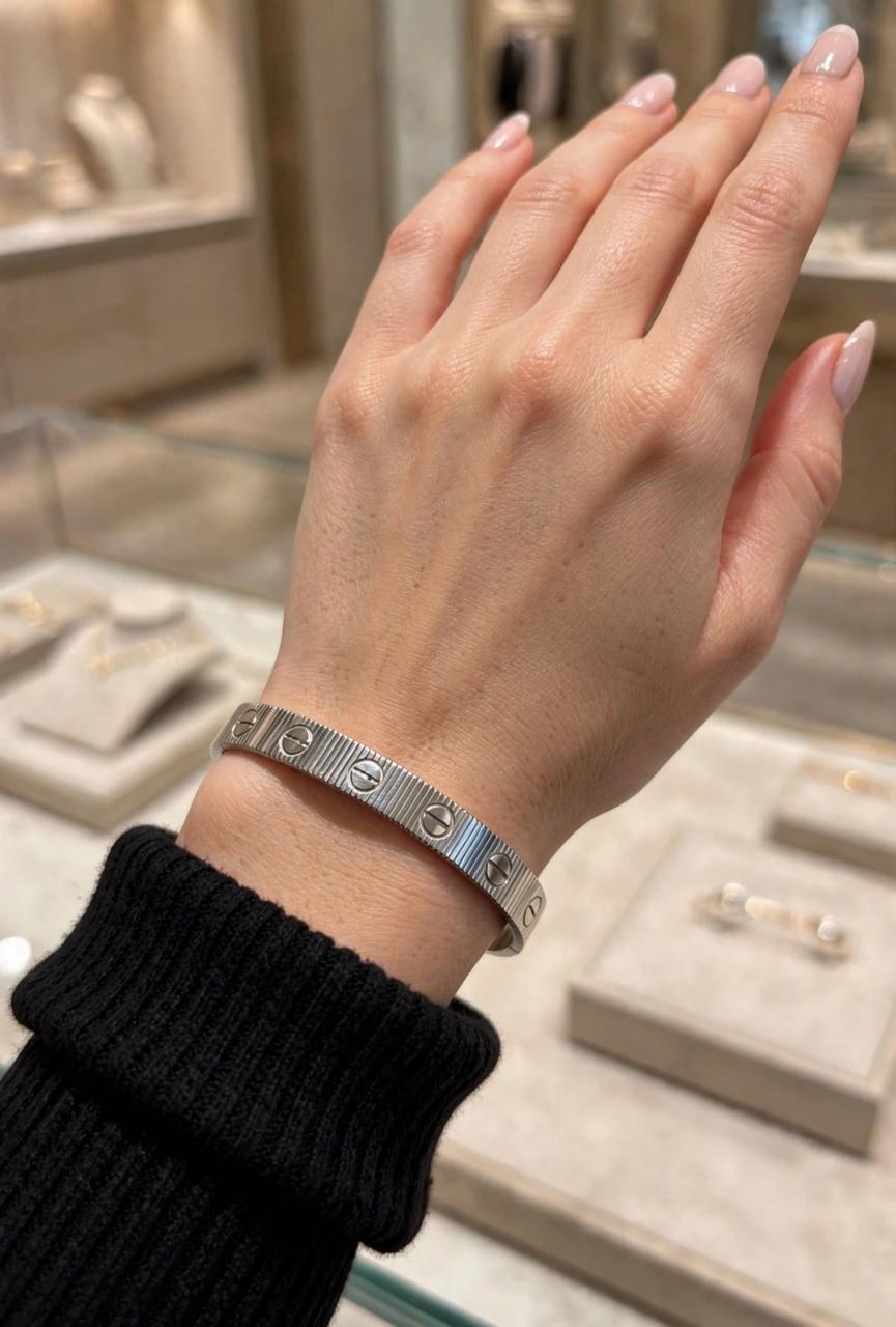 Cartier LOVE Unlimited Bracelet and Ring in White Gold