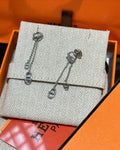 Hermès Farandole Chaîne d’Ancre Silver earrings – Toggle Clasp Design