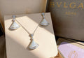 BVLGARI - White Fan Necklace and Earrings Set