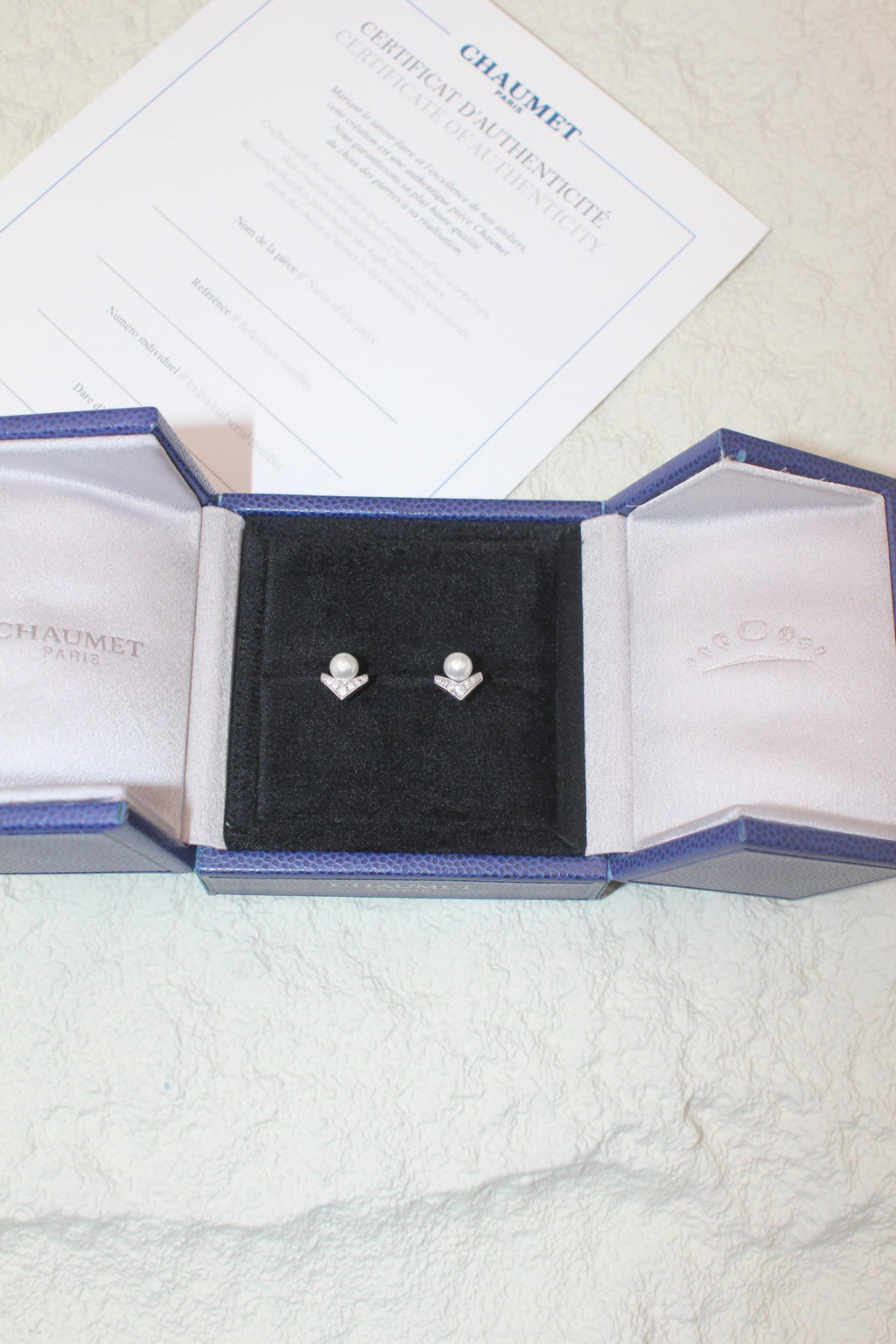 CHAUMET - Long Necklace Ring and Earrings Set
