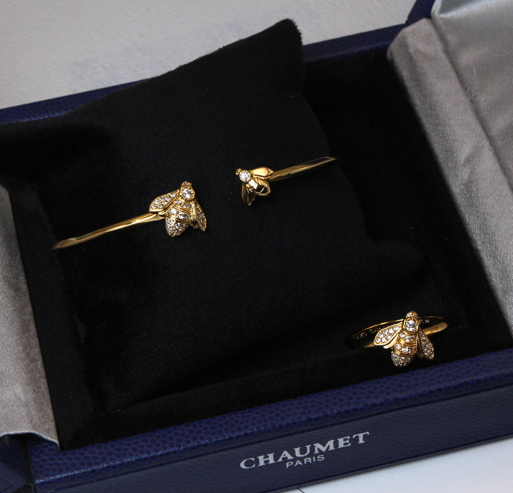 CHAUMET - Gold Bee Bracelet and Ring Set