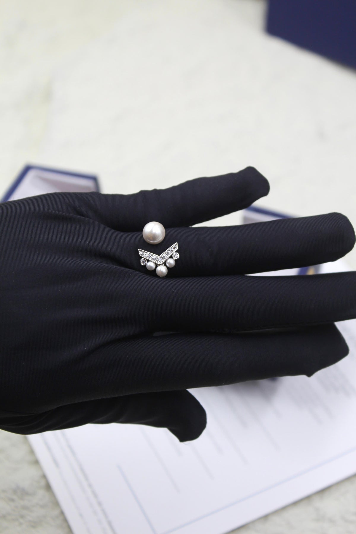 CHAUMET - Long Necklace Ring and Earrings Set