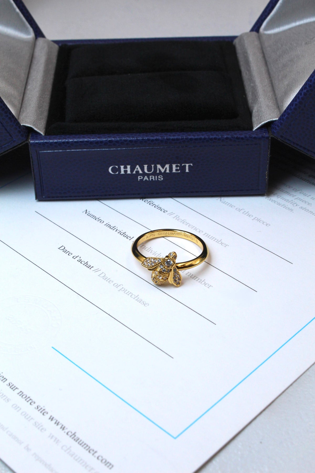 CHAUMET - Gold Bee Bracelet and Ring Set