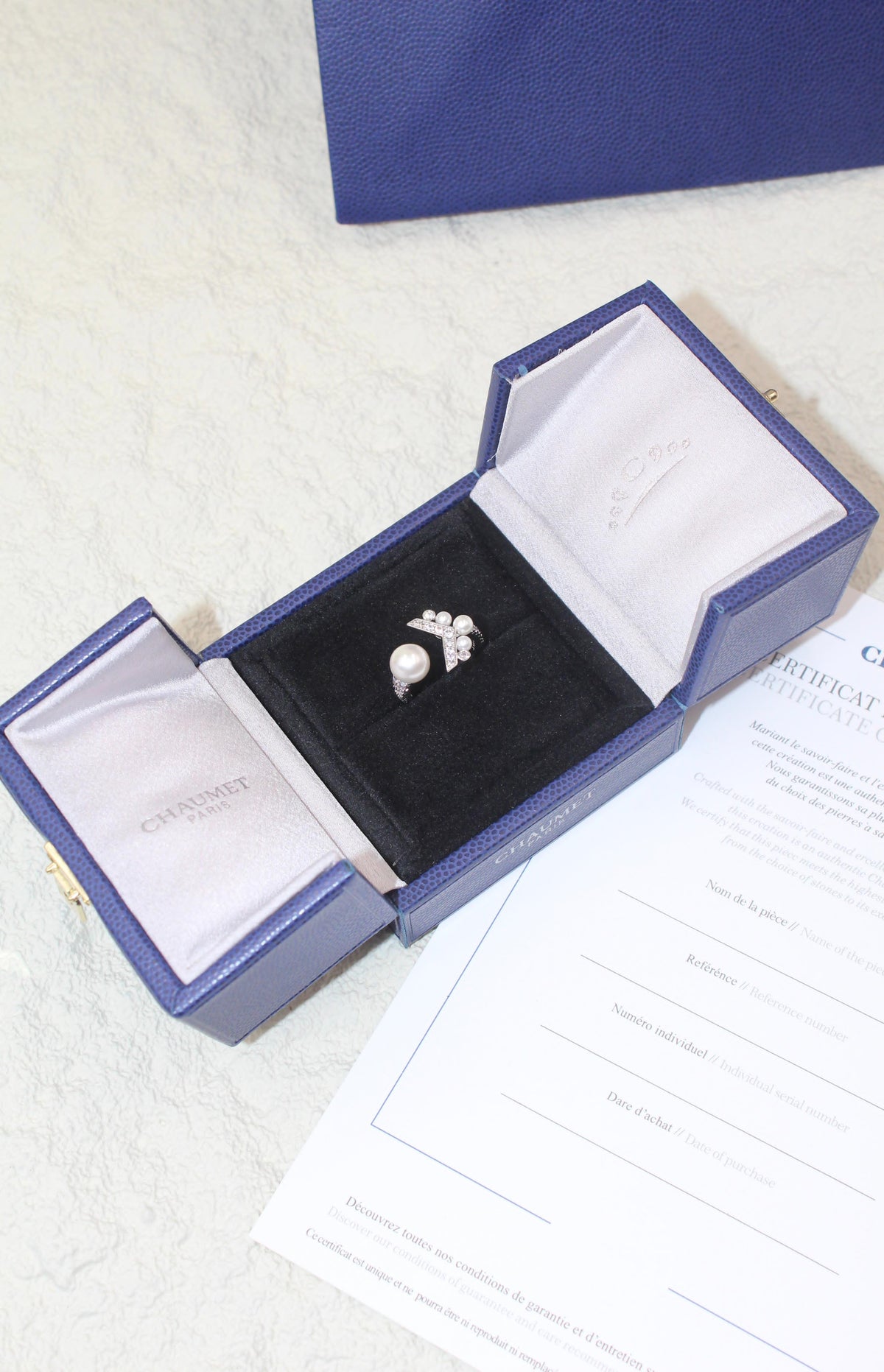 CHAUMET - Long Necklace Ring and Earrings Set