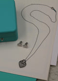 Tiffany & Co. - Single Heart Necklace and Earrings Set