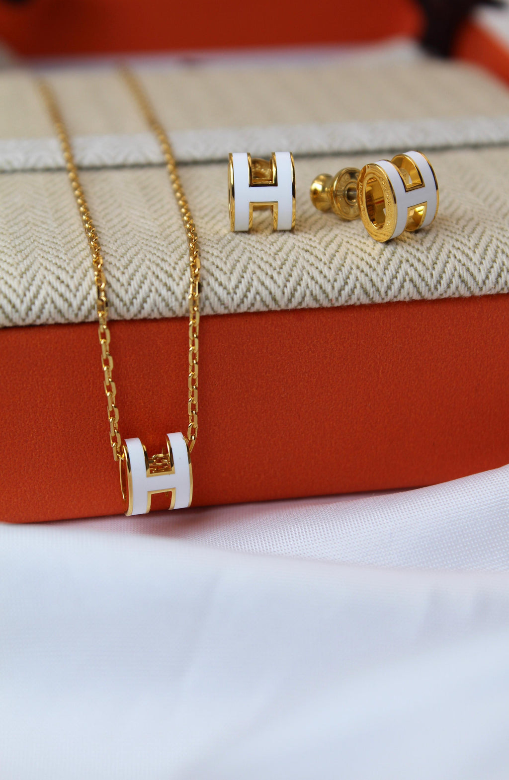 Hermès Pop H Necklace and Earrings Jewelry Set