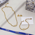 Dior CD Gold Jewelry Set