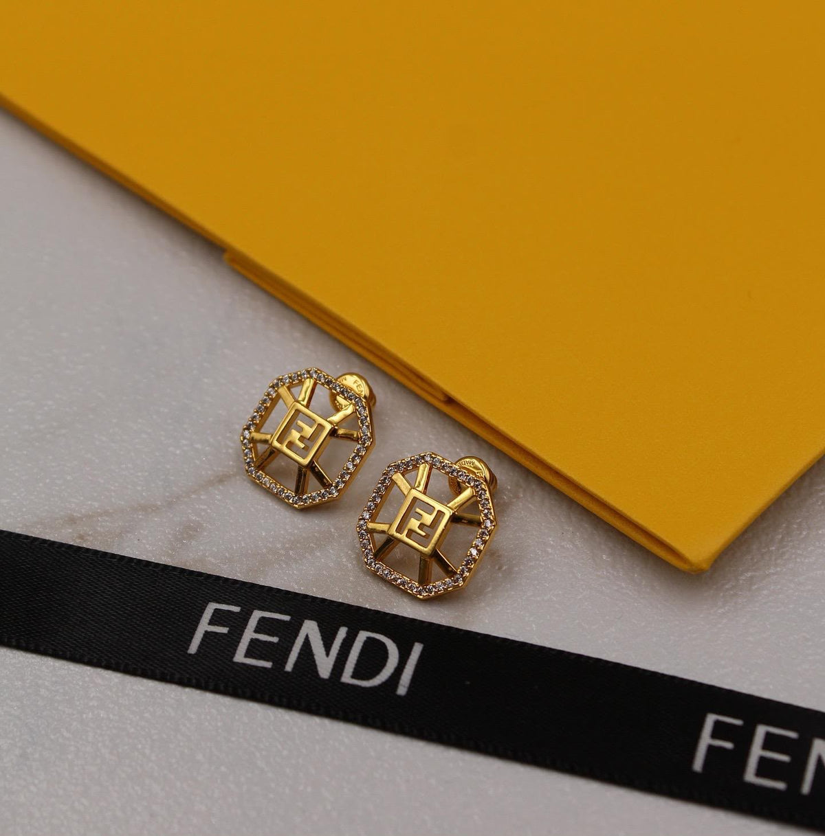 Fendi FF Gold Earrings