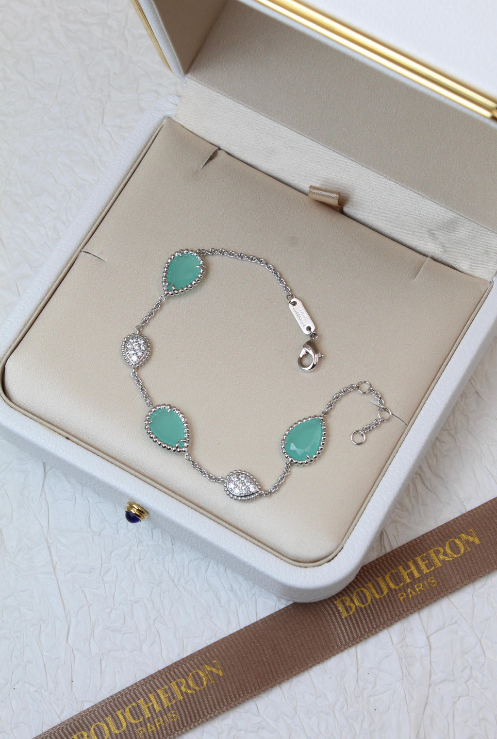 Boucheron Paris Turquoise and Diamond Bracelet