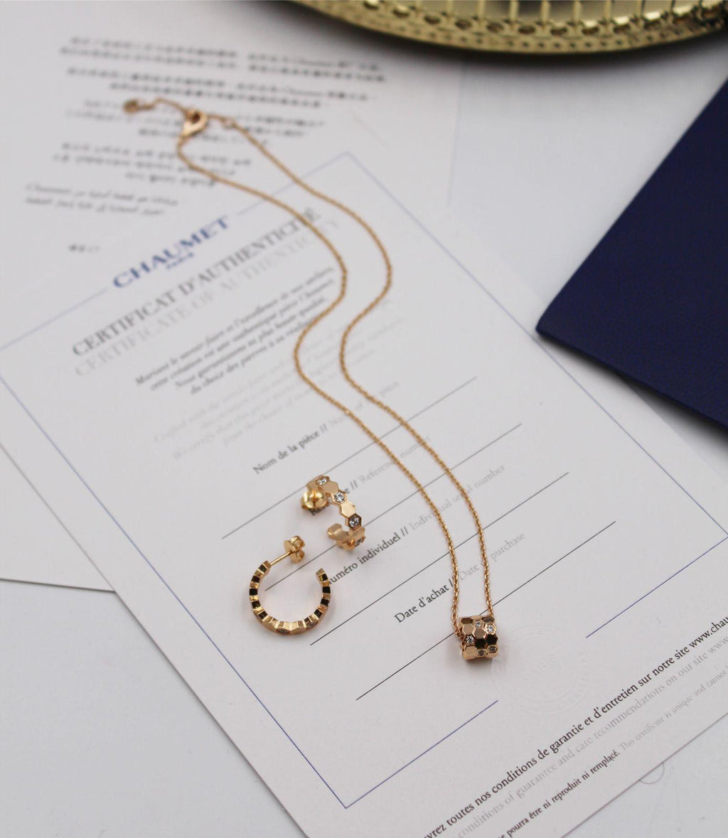 LOEWE Anagram Pendant Necklace and Earrings Set