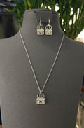 Hermès Kelly-Silver-Tone – Mini Handbag Crystal jewelry set