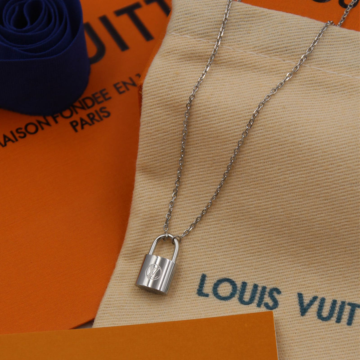 Louis Vuitton Lock Me Necklace Silver