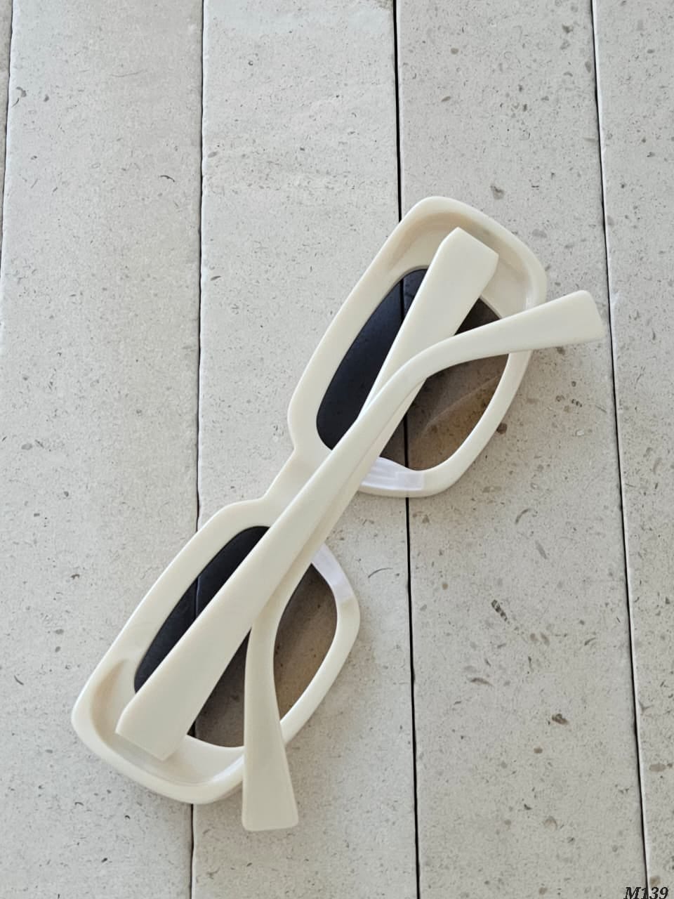 Miu Miu Off White Rectangle Sunglasses